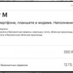 Опция МегаФон Интернет М (скриншот с официального сайта оператора)