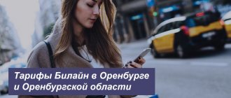 Description of current Beeline tariff plans in Orenburg and the Orenburg region for smartphones, tablets and laptops