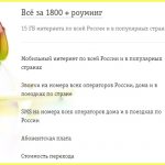 Beeline tariff for Smolensk - all for 1800 roaming